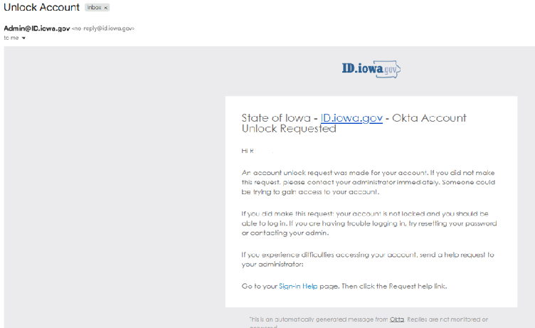 Unlock email