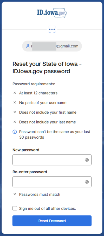 Enter new password