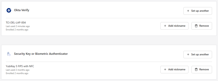Remove authentication option