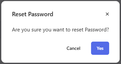 Reset password