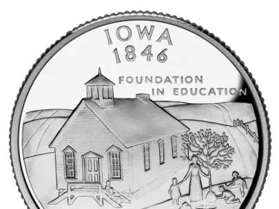 Iowa State Quarter: Iowa 1846, Foundation in Education